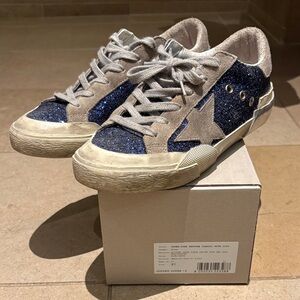 Golden Goose Gray and Blue Glitter Super-Star Penstar  37